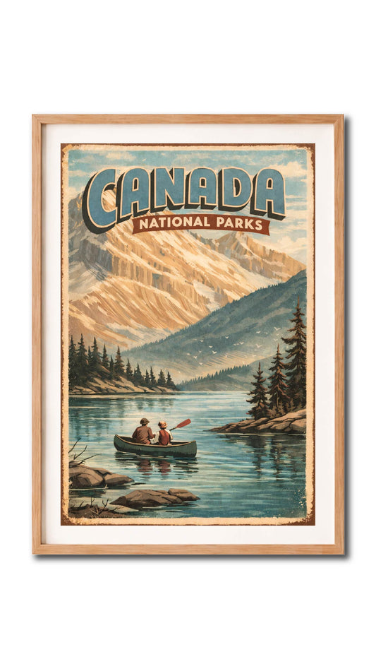 Canada National Parks Lake Vintage Wall Art Digital Download