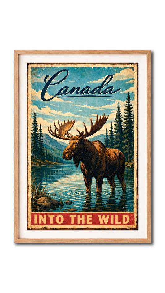 Canada Moose Into The Wild Wall Art Digital Download