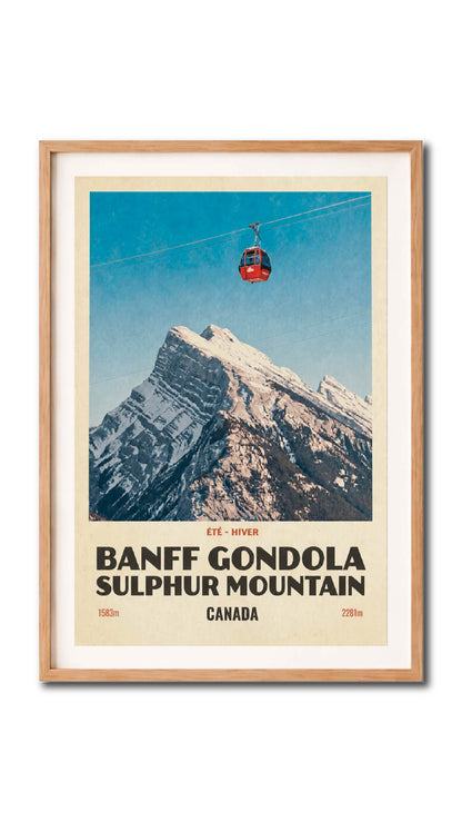 Banff Gondola Sulphur Mountain Vintage Wall Art Digital Download