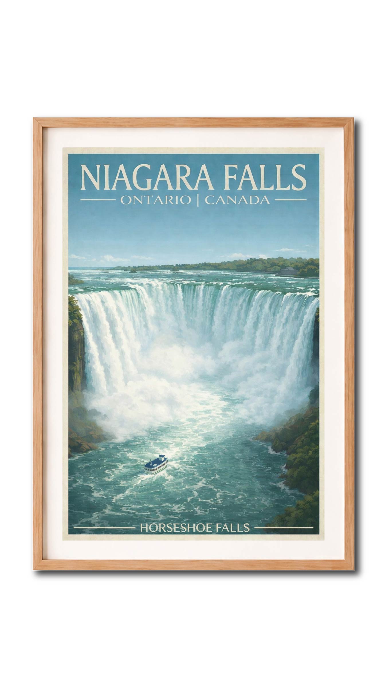 Horseshoe Falls Niagara Falls Vintage Wall Art Digital Download